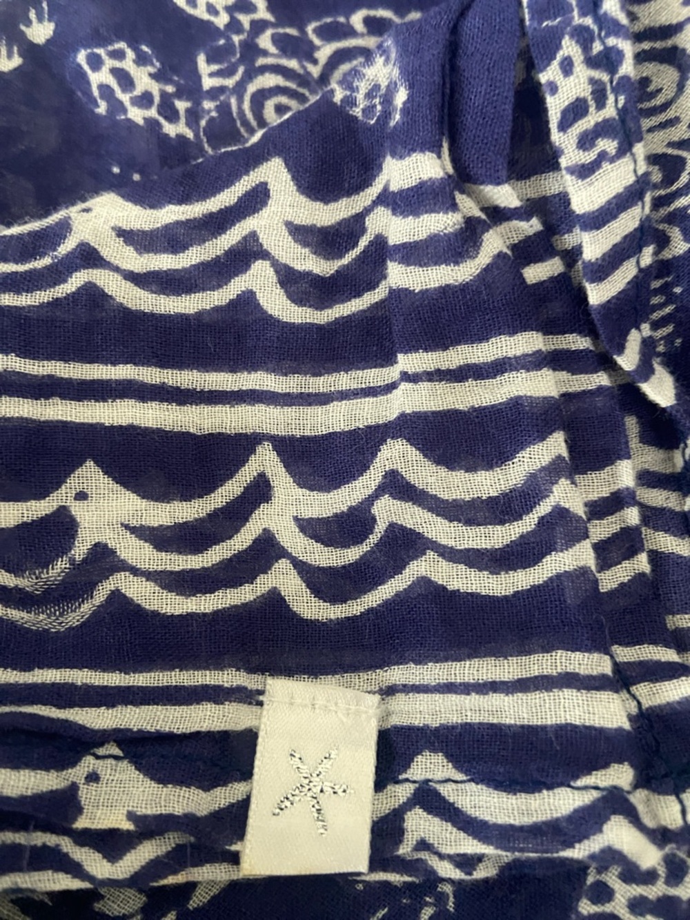 West Indies Navy Blue Sea Turtle V-Neck Tunic Cover Up - Picture 5 of 7